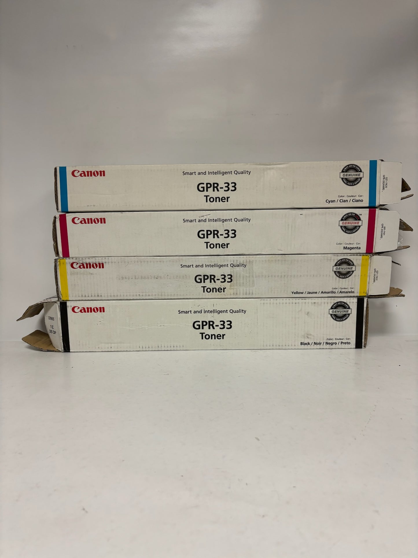 4 New Open OEM Canon iRA C7055, C7065, C7260, C7270 GPR-33, GPR33 CMYK Toners