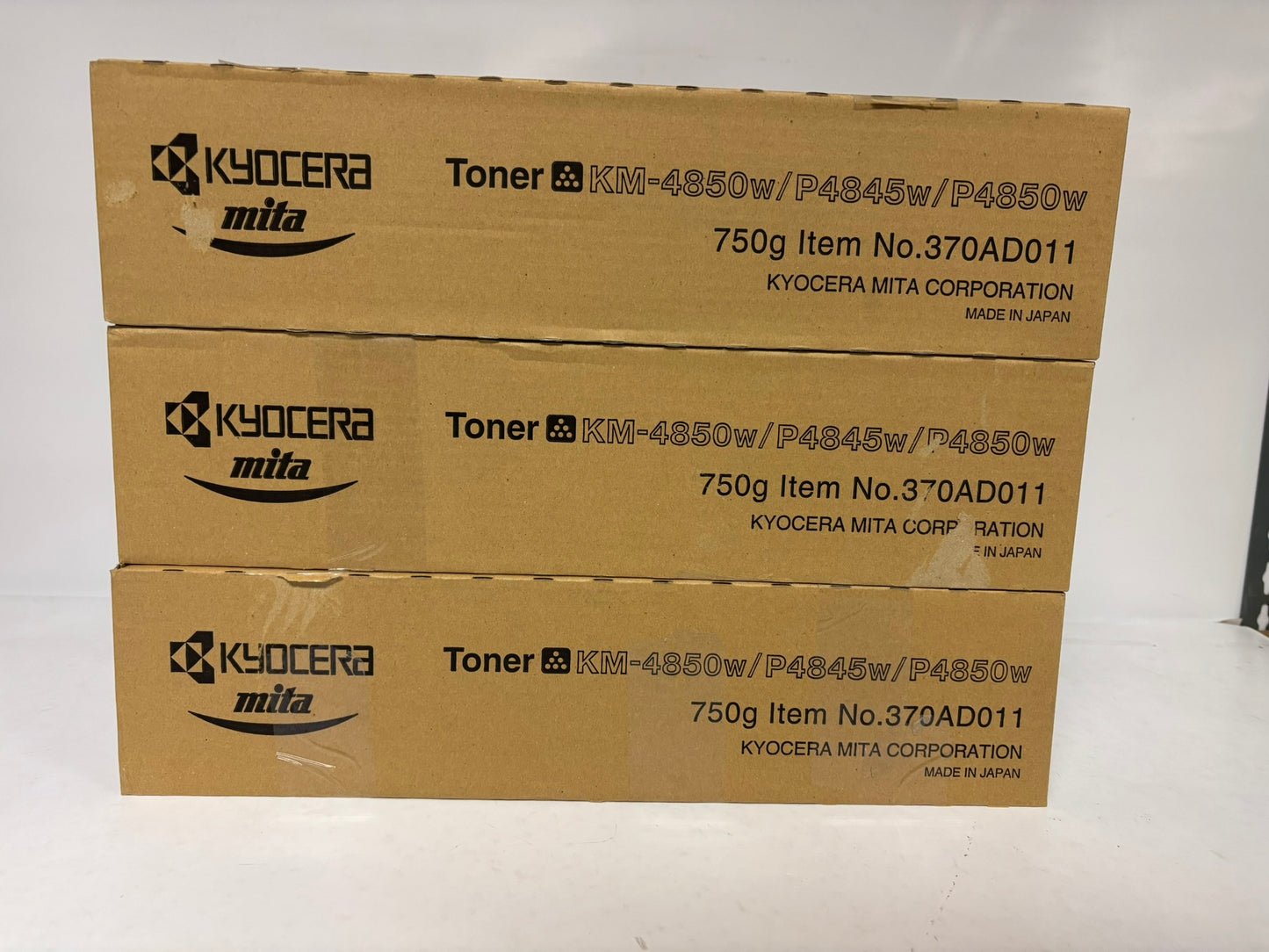 3 OEM Kyocera KM-4850W, KM-P4845W, KM-P4850W Black Toners 370AD011