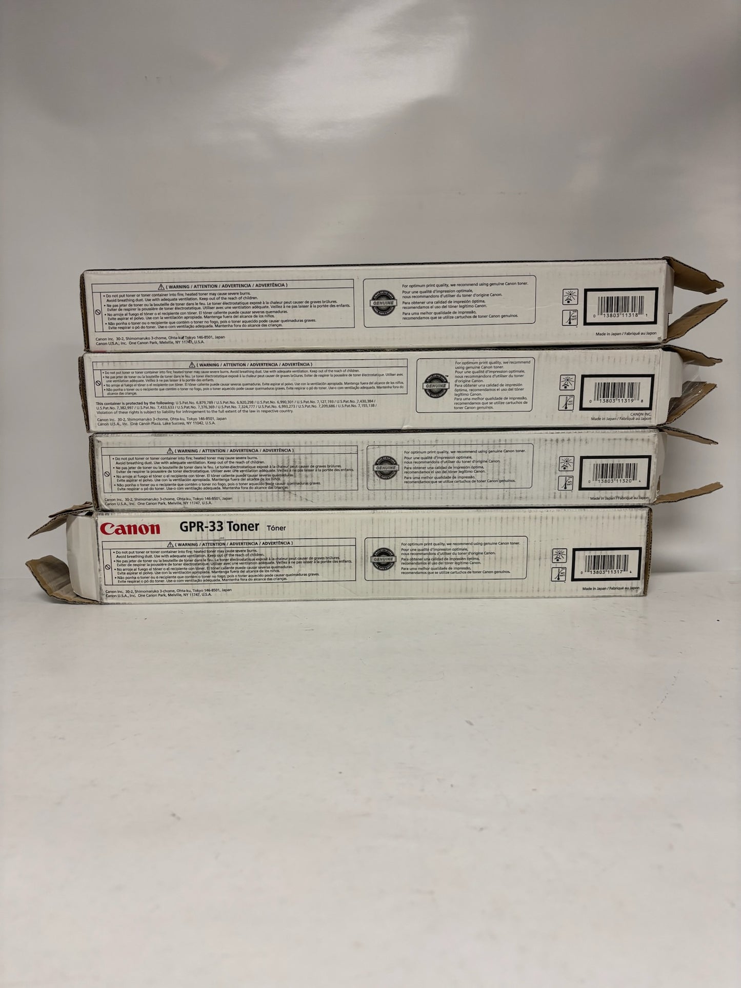 4 New Open OEM Canon iRA C7055, C7065, C7260, C7270 GPR-33, GPR33 CMYK Toners