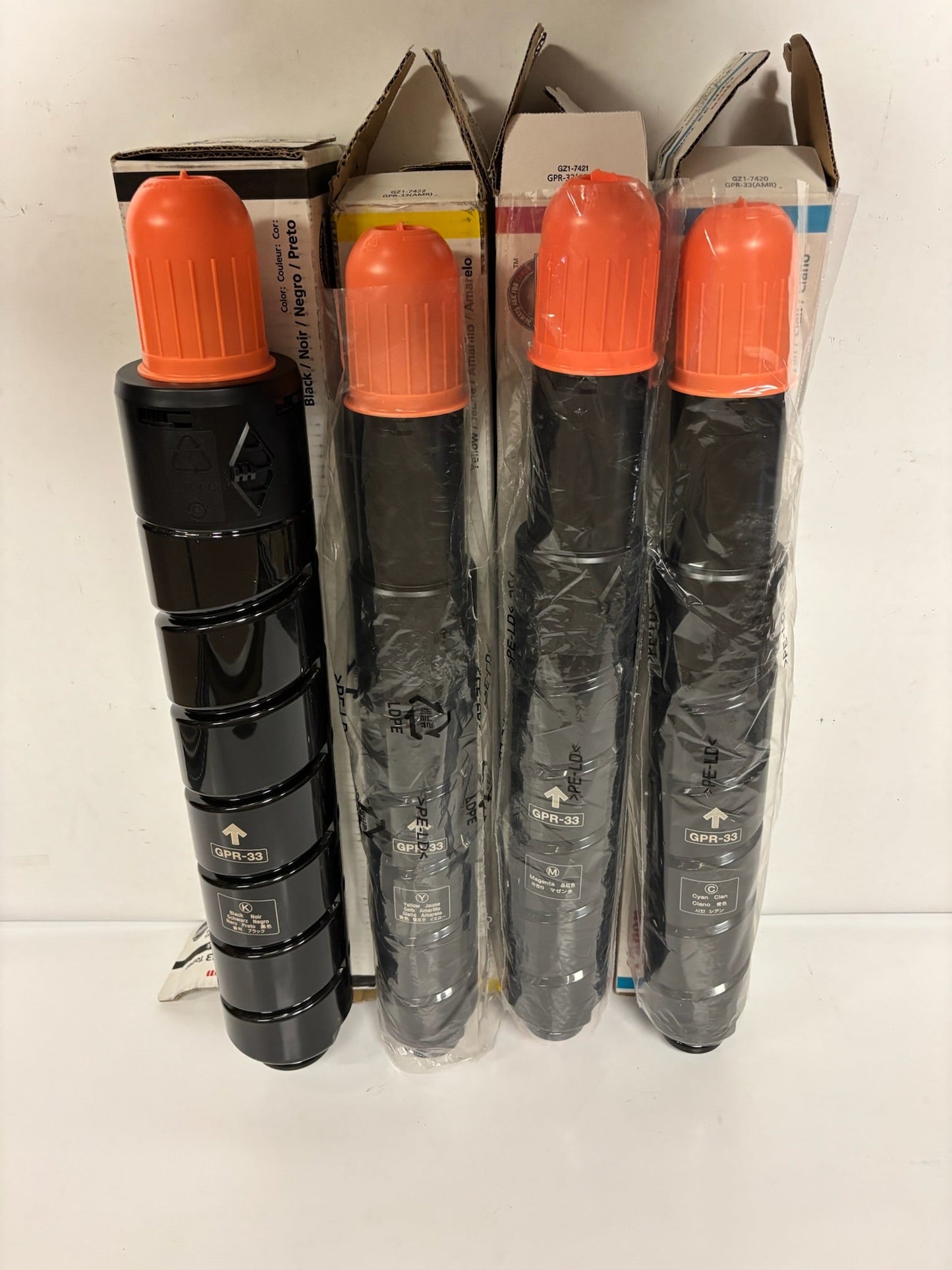 4 New Open OEM Canon iRA C7055, C7065, C7260, C7270 GPR-33, GPR33 CMYK Toners