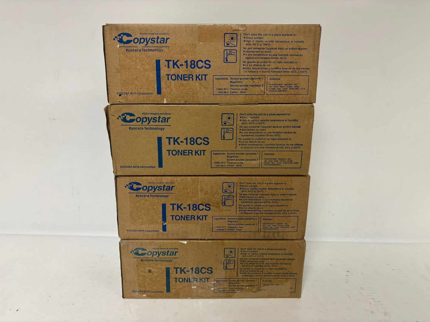 4 OEM Copystar CS1500, CS1815, CS1820 Black Toners TK-18CS (370QB012)