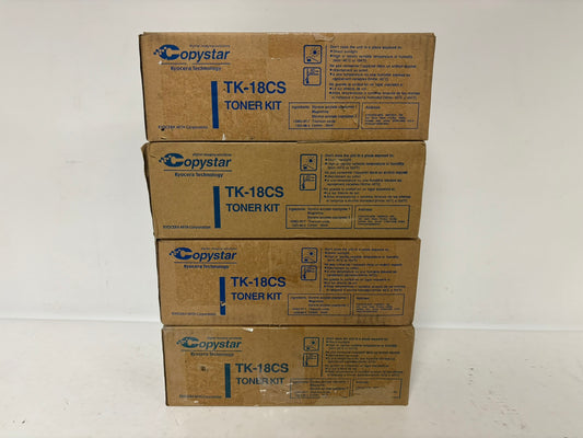 4 OEM Copystar CS1500, CS1815, CS1820 Black Toners TK-18CS (370QB012)