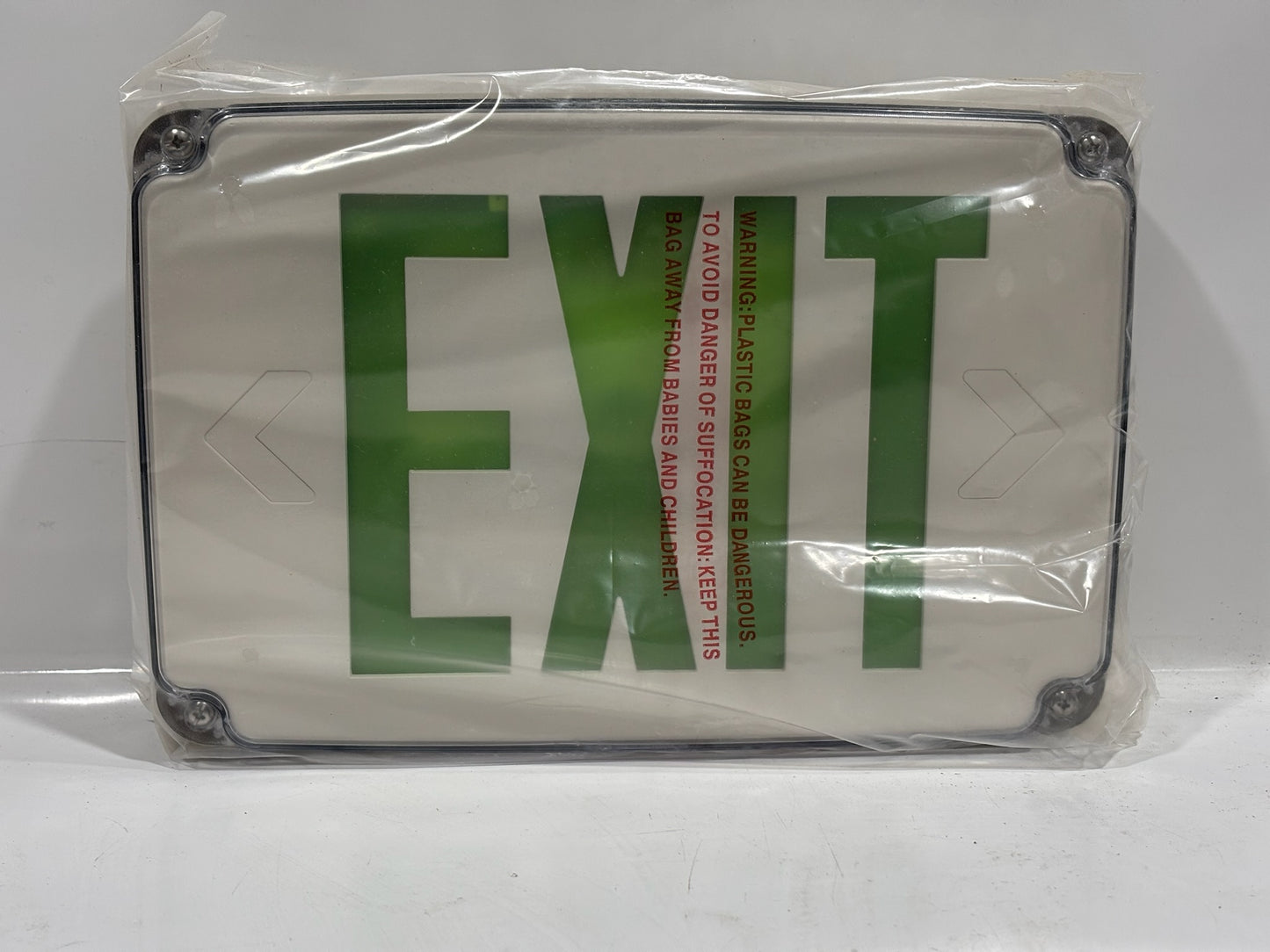 Exitronix GVEX-WP-1-LB-WH – Outdoor LED Exit Sign, Single Face, Green Letters