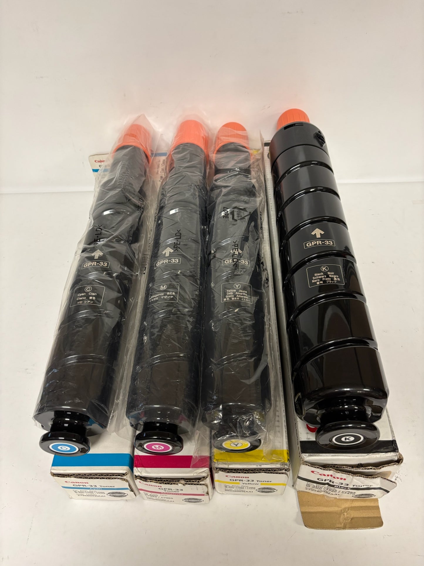 4 New Open OEM Canon iRA C7055, C7065, C7260, C7270 GPR-33, GPR33 CMYK Toners