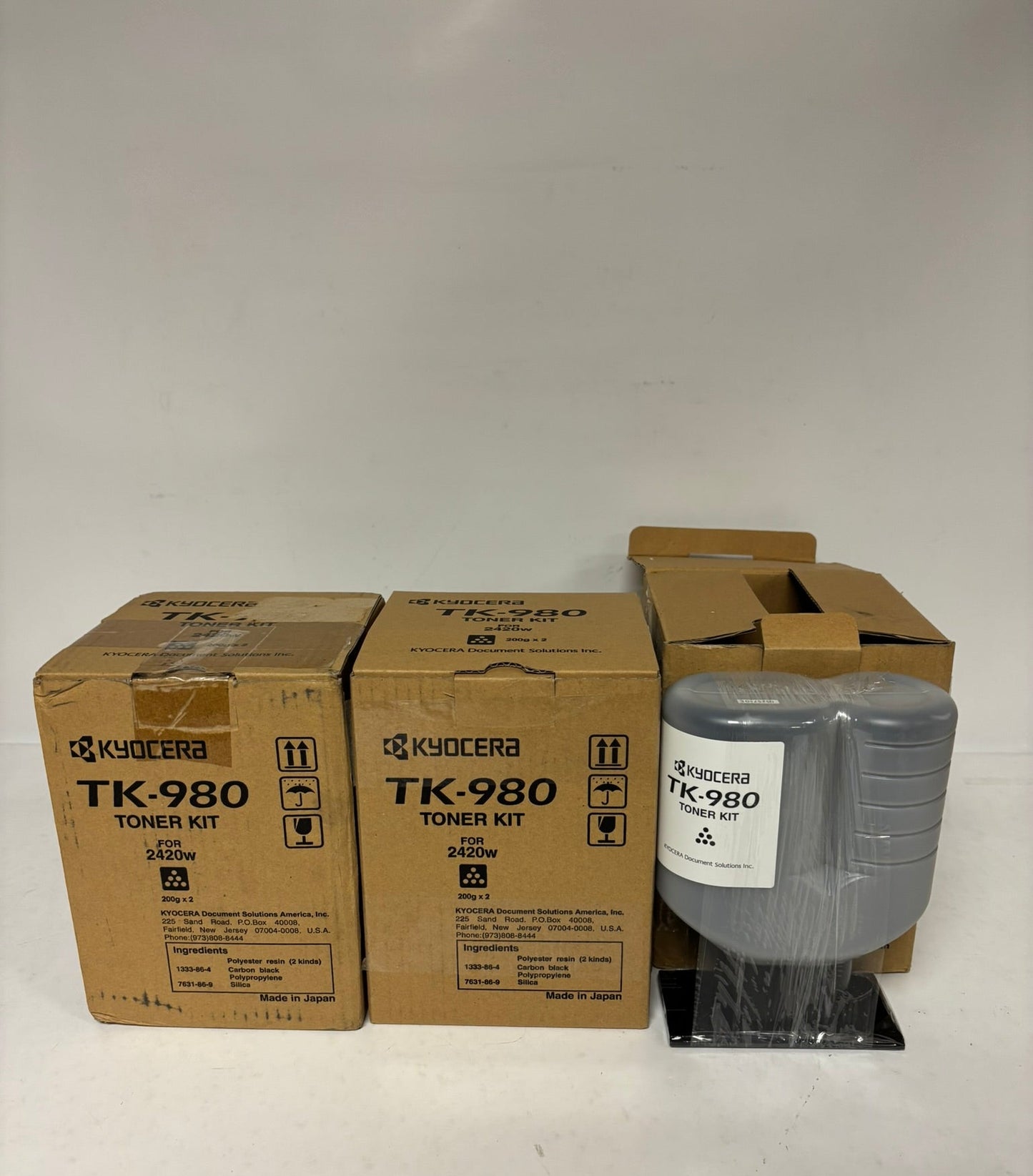 OEM Kyocera TASKalfa 2420w Black Toners TK-980, 1T05J00US0 (Total of 5 Toner Bottles)