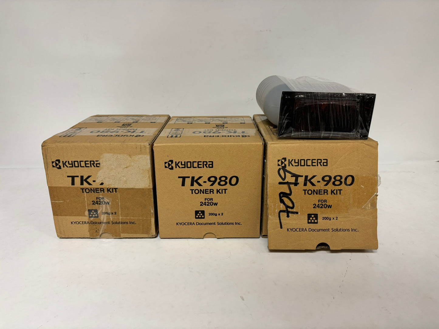 OEM Kyocera TASKalfa 2420w Black Toners TK-980, 1T05J00US0 (Total of 5 Toner Bottles)