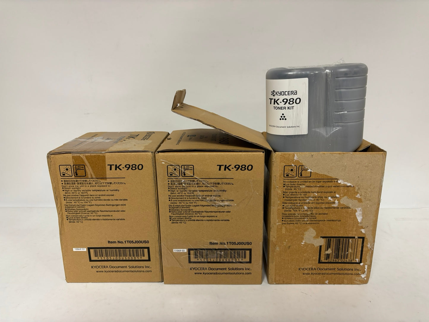 OEM Kyocera TASKalfa 2420w Black Toners TK-980, 1T05J00US0 (Total of 5 Toner Bottles)