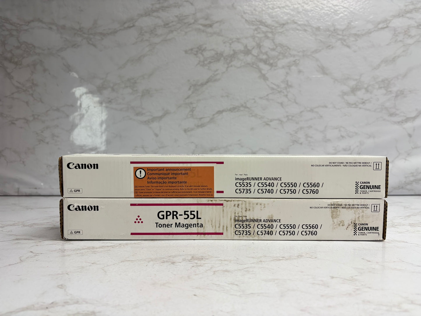 2 Genuine Canon IR C5535,C5540,C5550,C5560 GPR55L, GPR-55L Magenta Toners