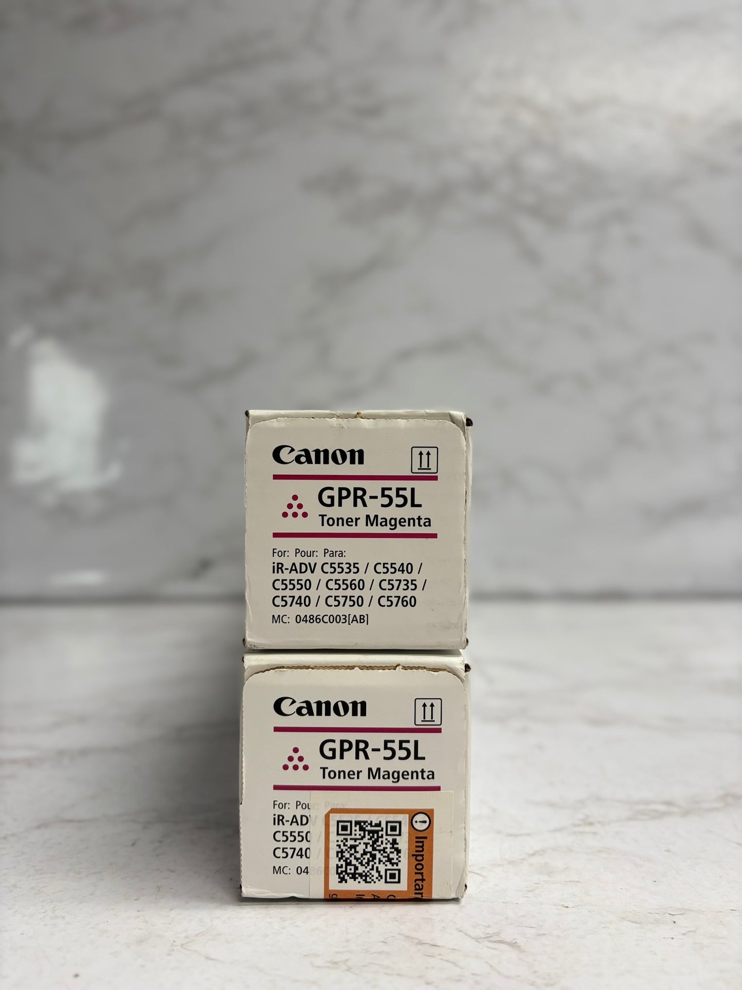 2 Genuine Canon IR C5535,C5540,C5550,C5560 GPR55L, GPR-55L Magenta Toners