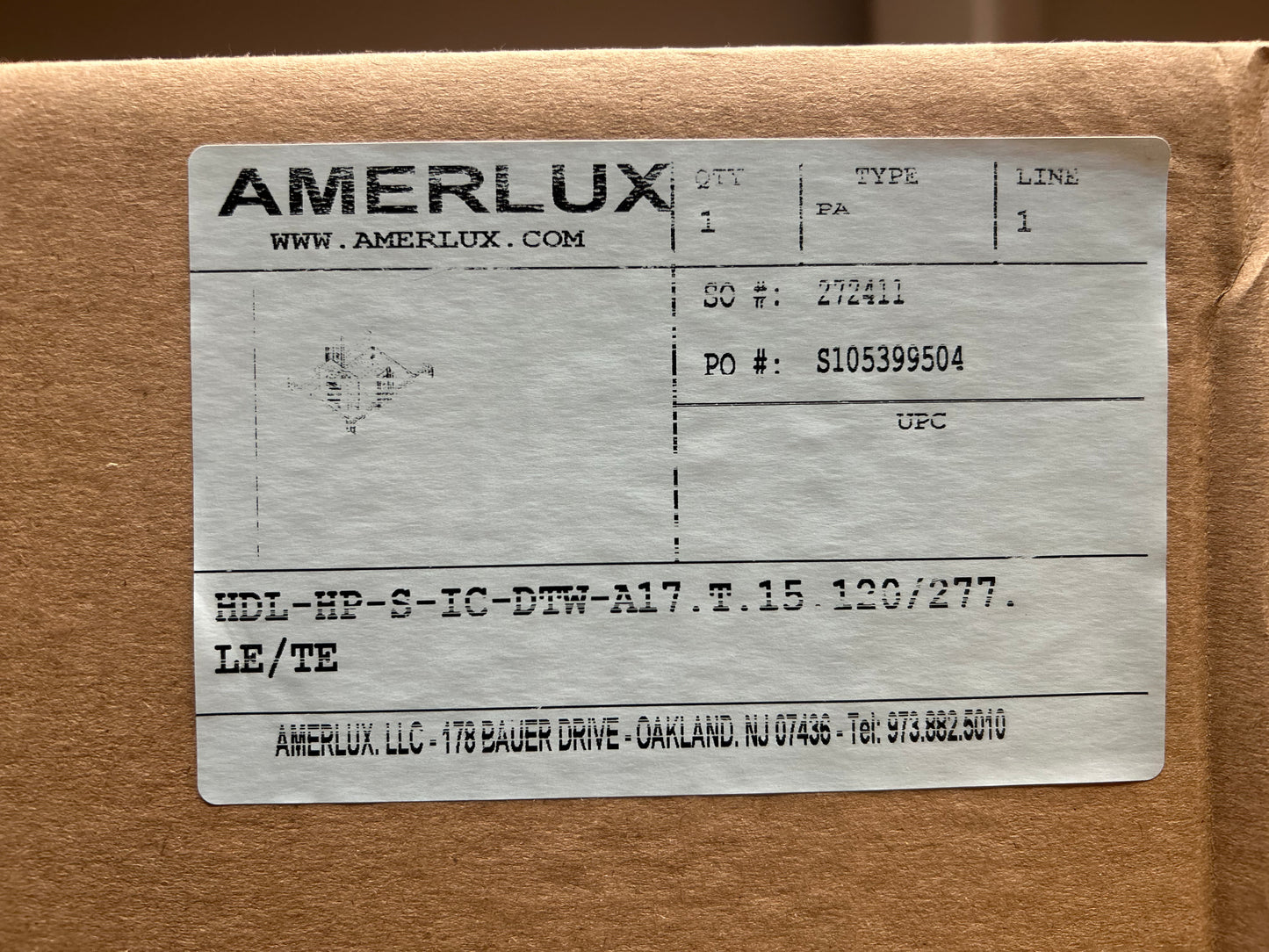 Amerlux Recessed Lighting Housing w/ Power Supply Fixture Type IC 4in