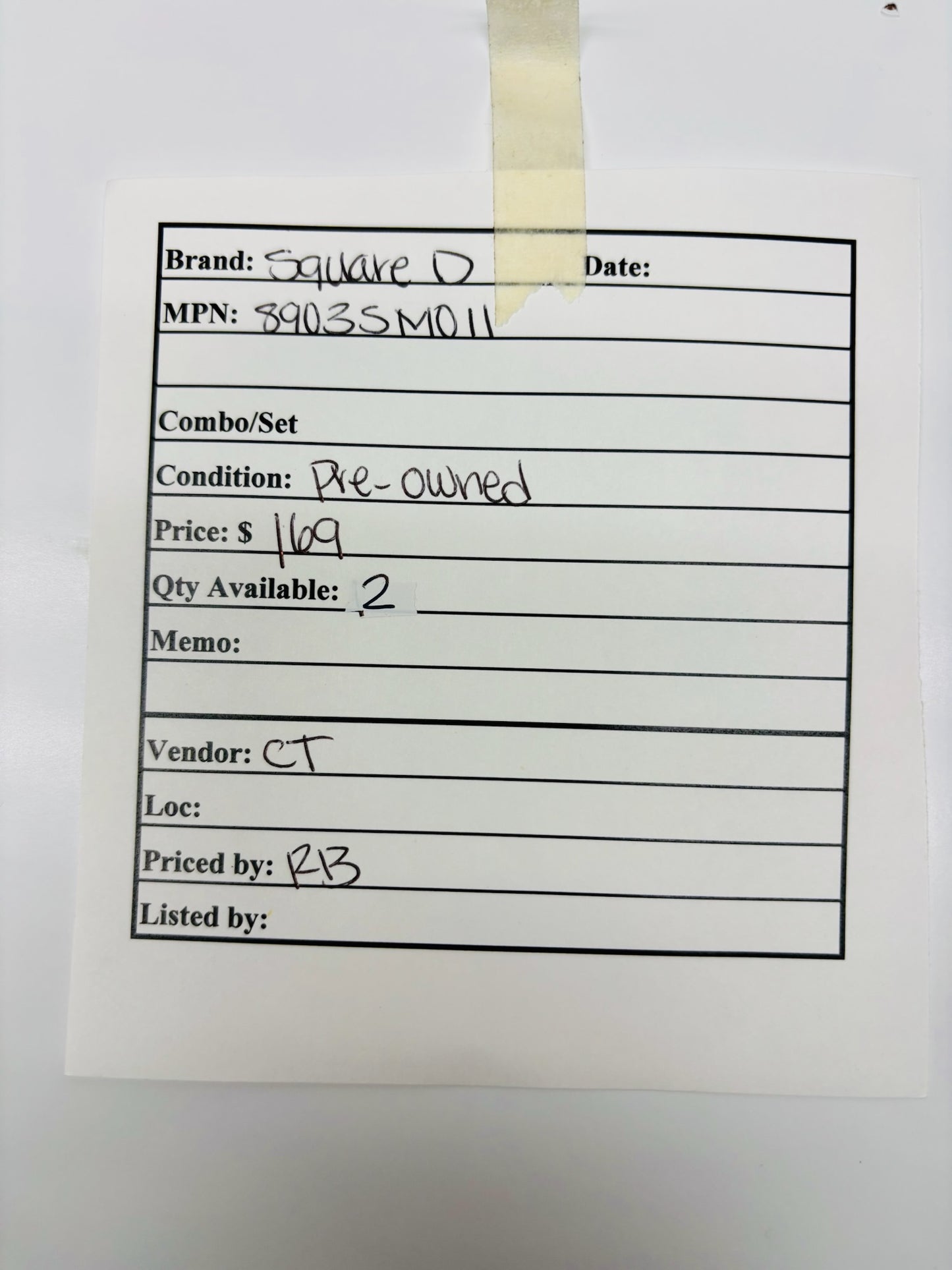 Square D 8903SM011 Lighting Contactor