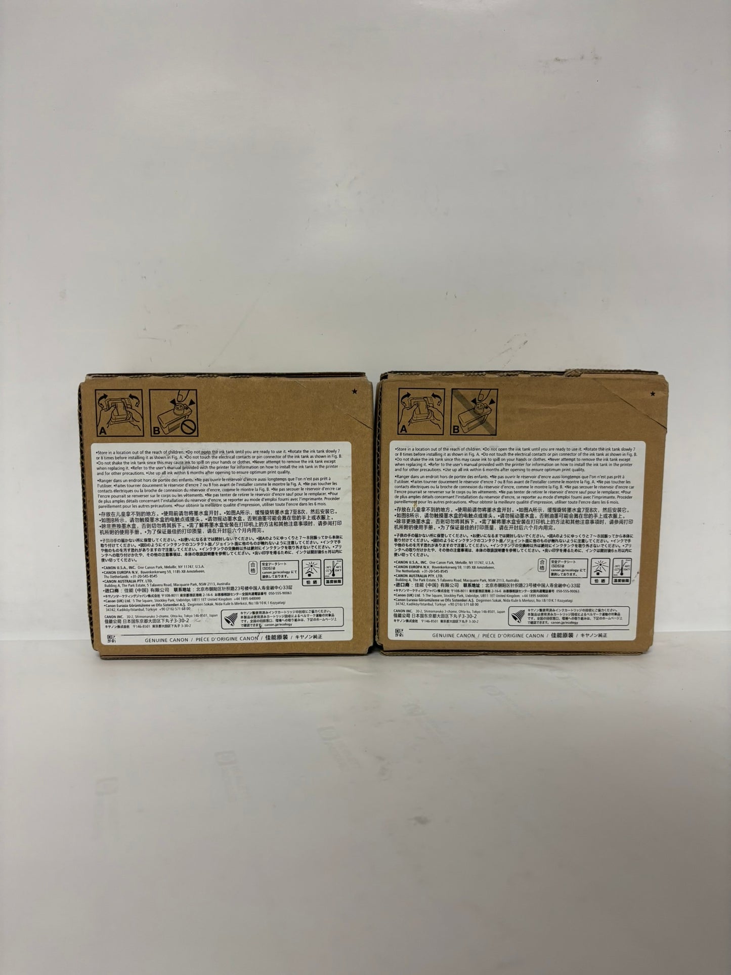 2 New OEM Canon TX2000,TX3000,TX4000 Ink Tanks PFI-110BK, PFI-110MBK (EXP: 2023)