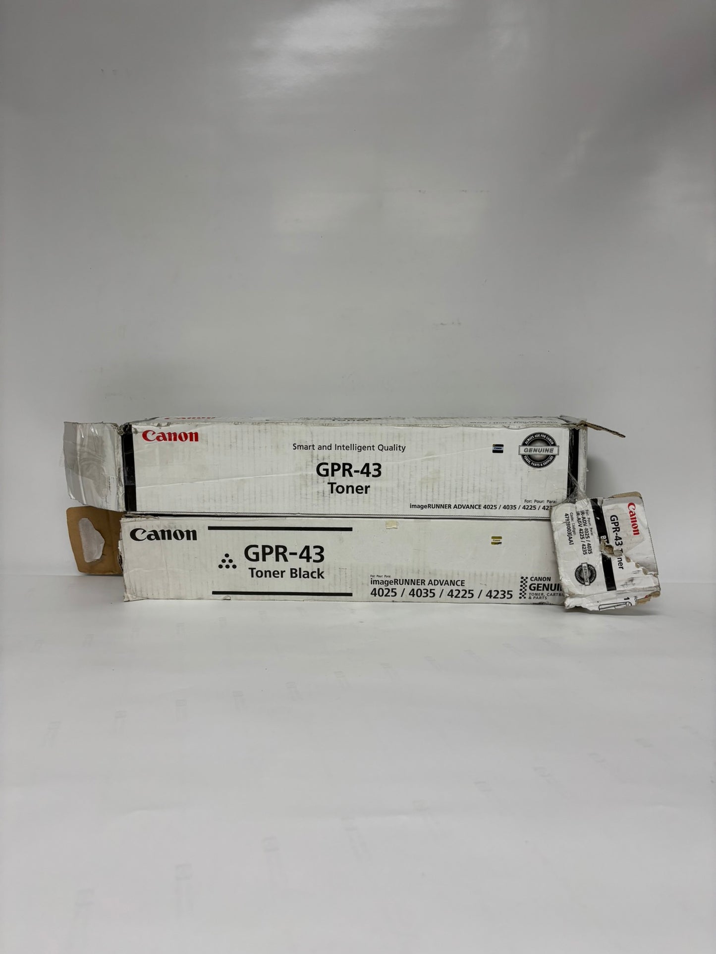 2 Open Genuine Canon iRA 4025, 4035, 4225, 4235 Black Toners GPR-43, 4792B003