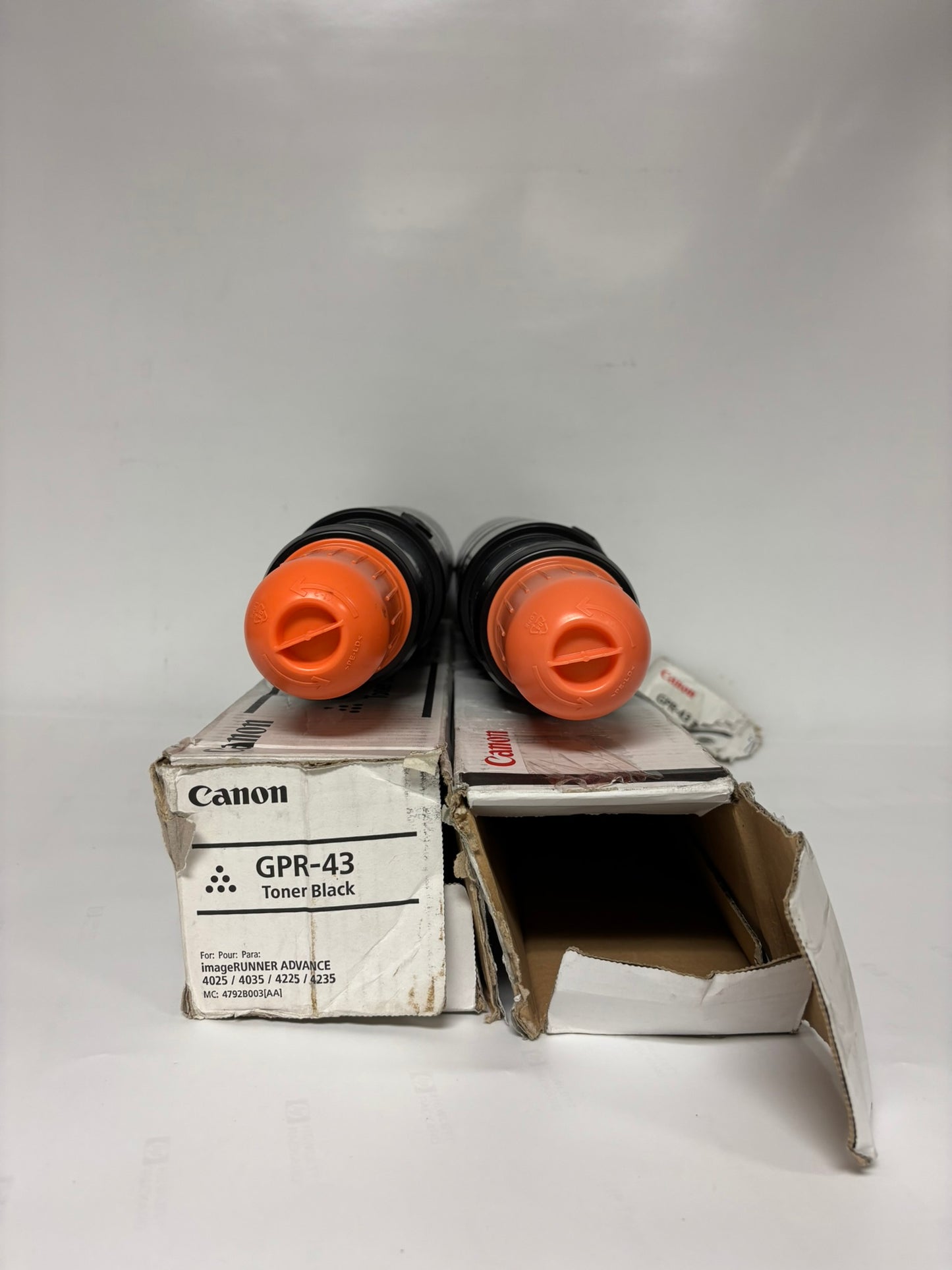 2 Open Genuine Canon iRA 4025, 4035, 4225, 4235 Black Toners GPR-43, 4792B003