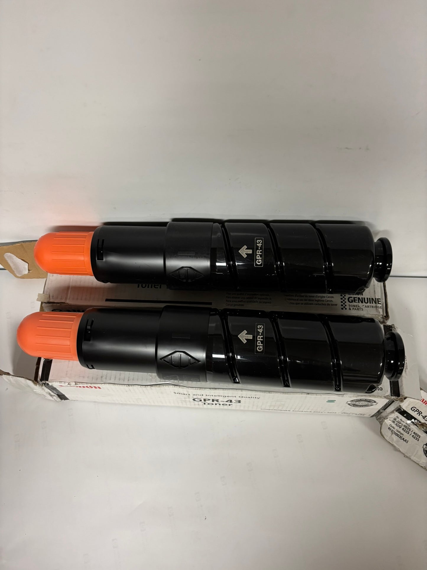 2 Open Genuine Canon iRA 4025, 4035, 4225, 4235 Black Toners GPR-43, 4792B003