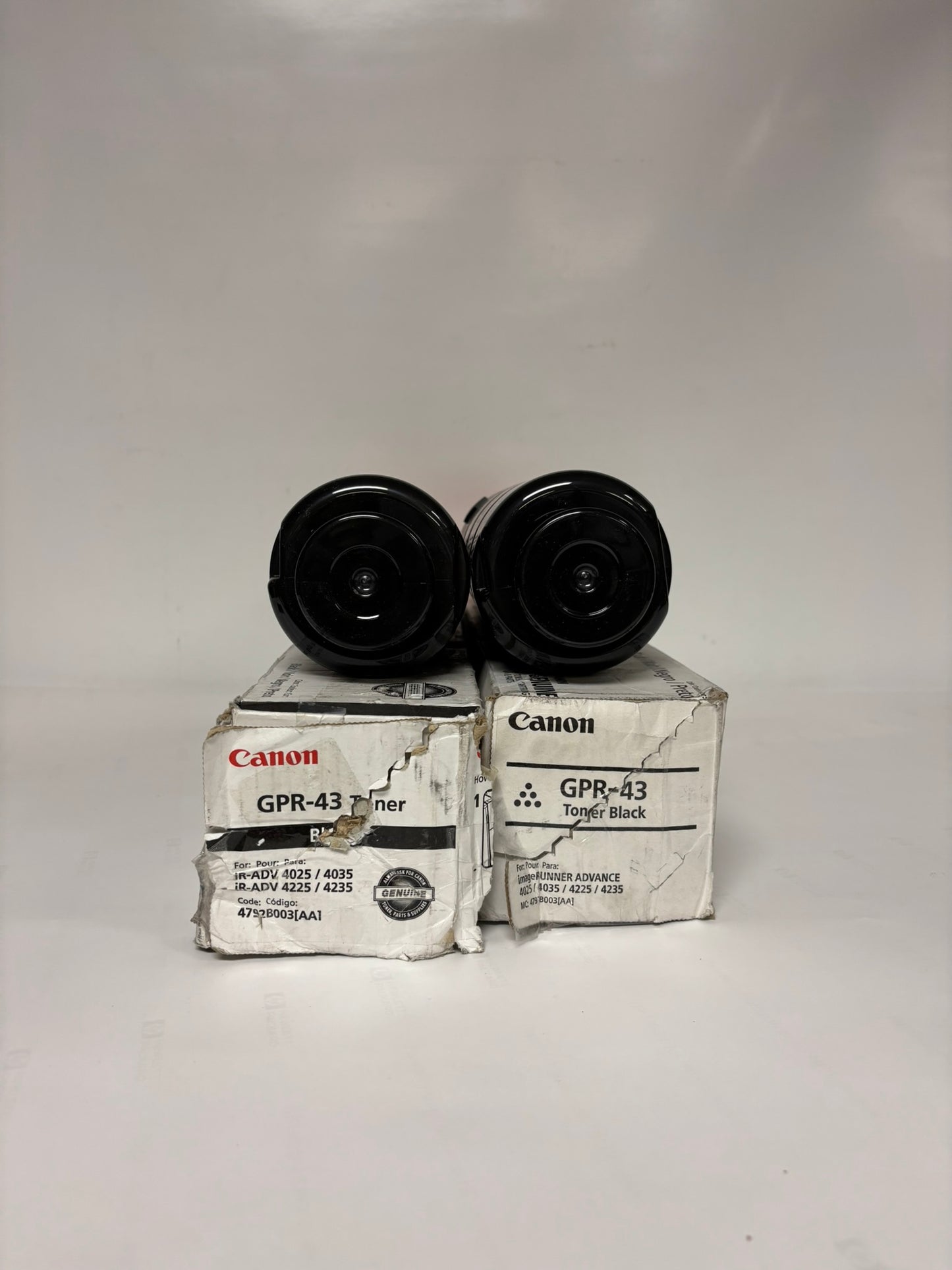 2 Open Genuine Canon iRA 4025, 4035, 4225, 4235 Black Toners GPR-43, 4792B003