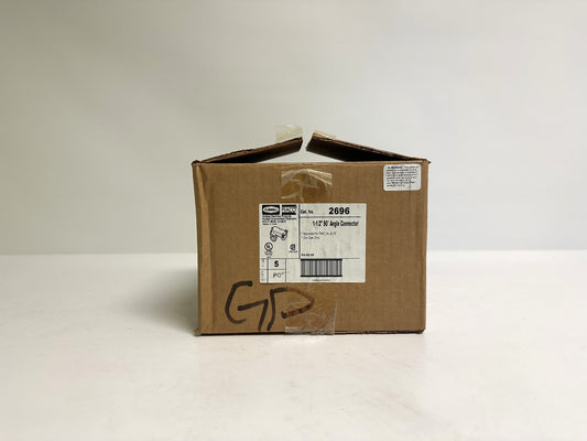 5 PK Raco (2696) 1 1/2" 90° Angle Connector, Squeeze Flex, Die-Cast Zinc