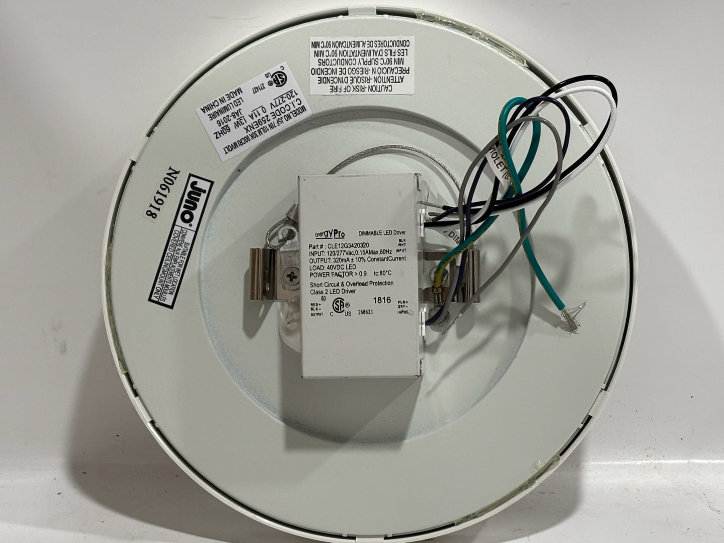 6 PK Juno 259ENX – 7″ Round SlimForm Surface-Mount LED Downlight, 1000 lm