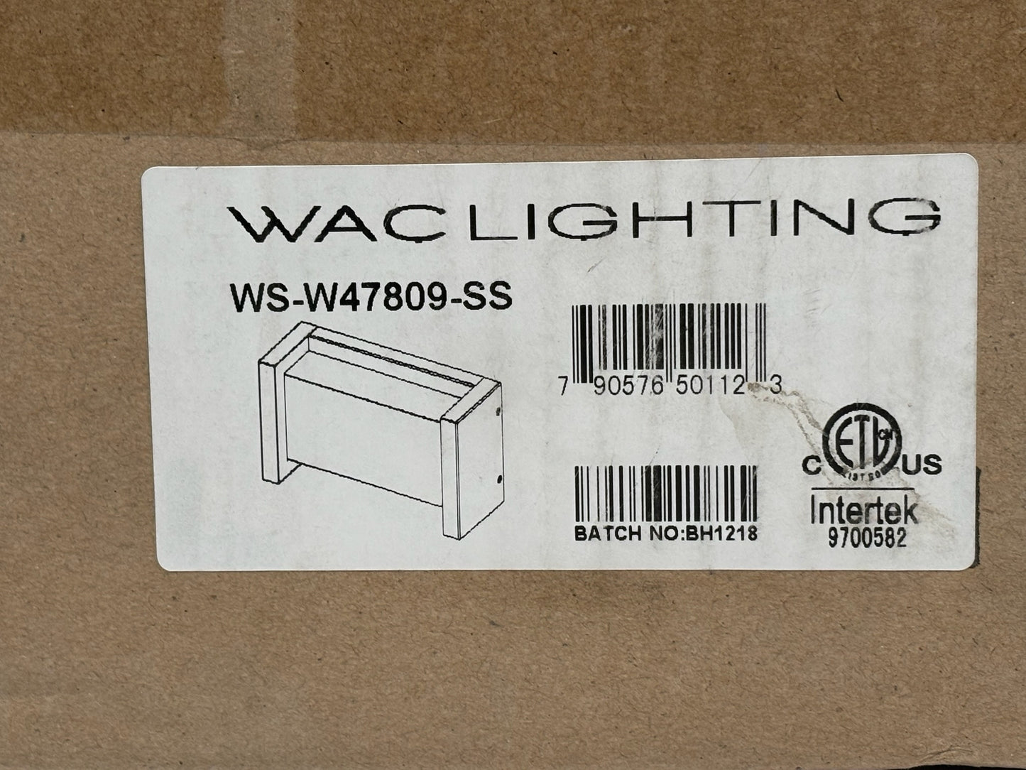 WAC Lighting WS-W47809-SS 9″ LED Outdoor Wall Sconce, Stainless Steel