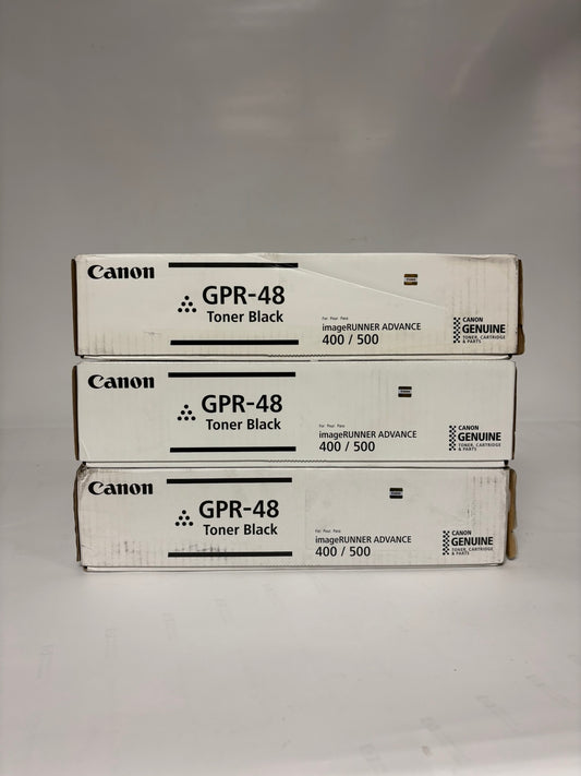 3 New Genuine Canon iRA 400iF, 500iF Black Toner Cartridges GPR-48 2788B003[AB]