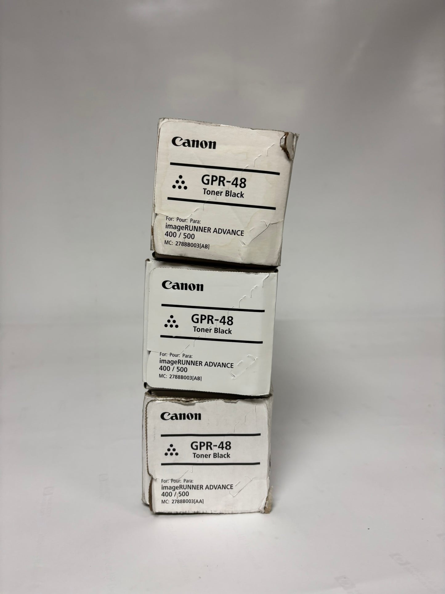 3 New Genuine Canon iRA 400iF, 500iF Black Toner Cartridges GPR-48 2788B003[AB]