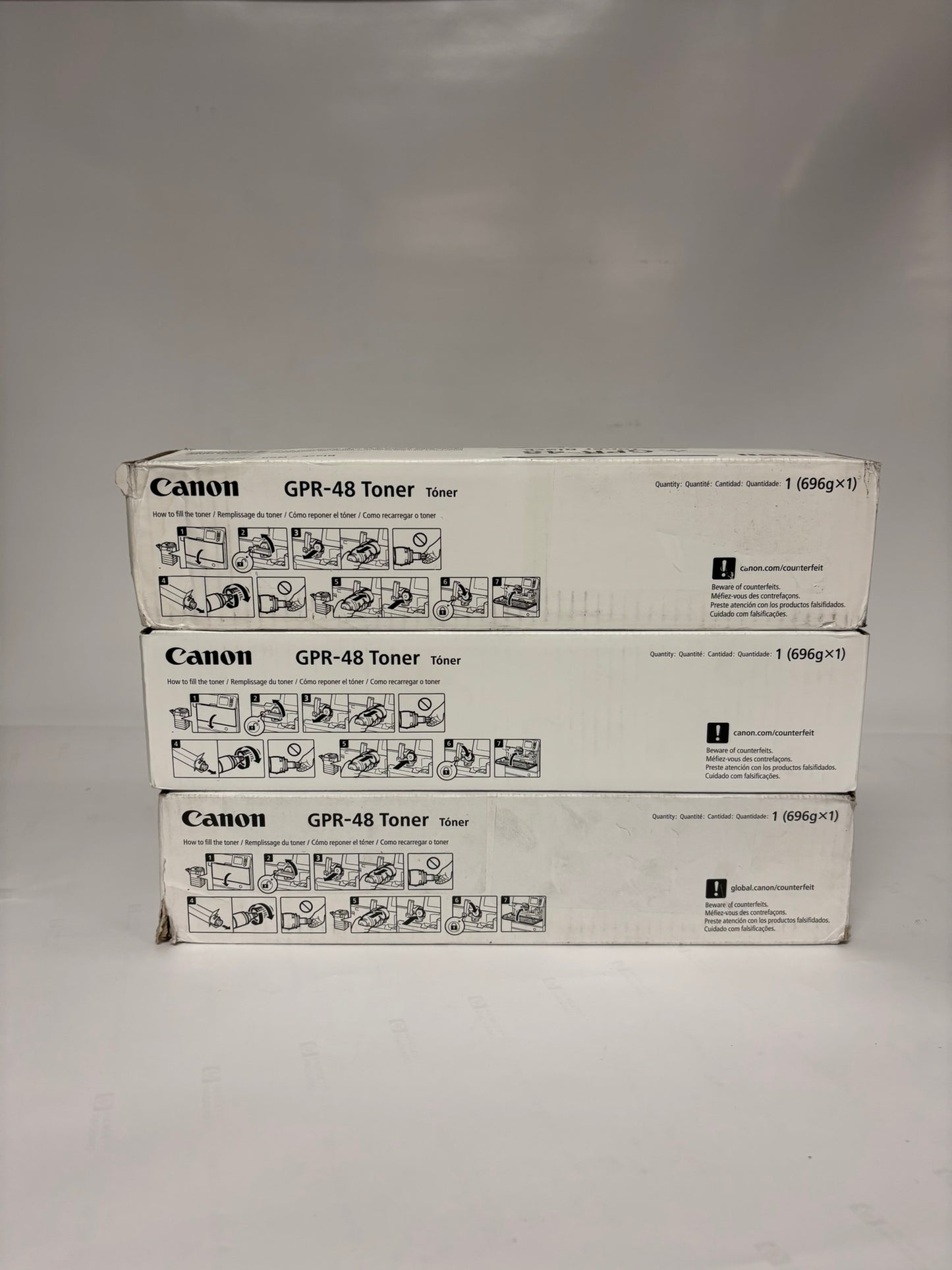 3 New Genuine Canon iRA 400iF, 500iF Black Toner Cartridges GPR-48 2788B003[AB]