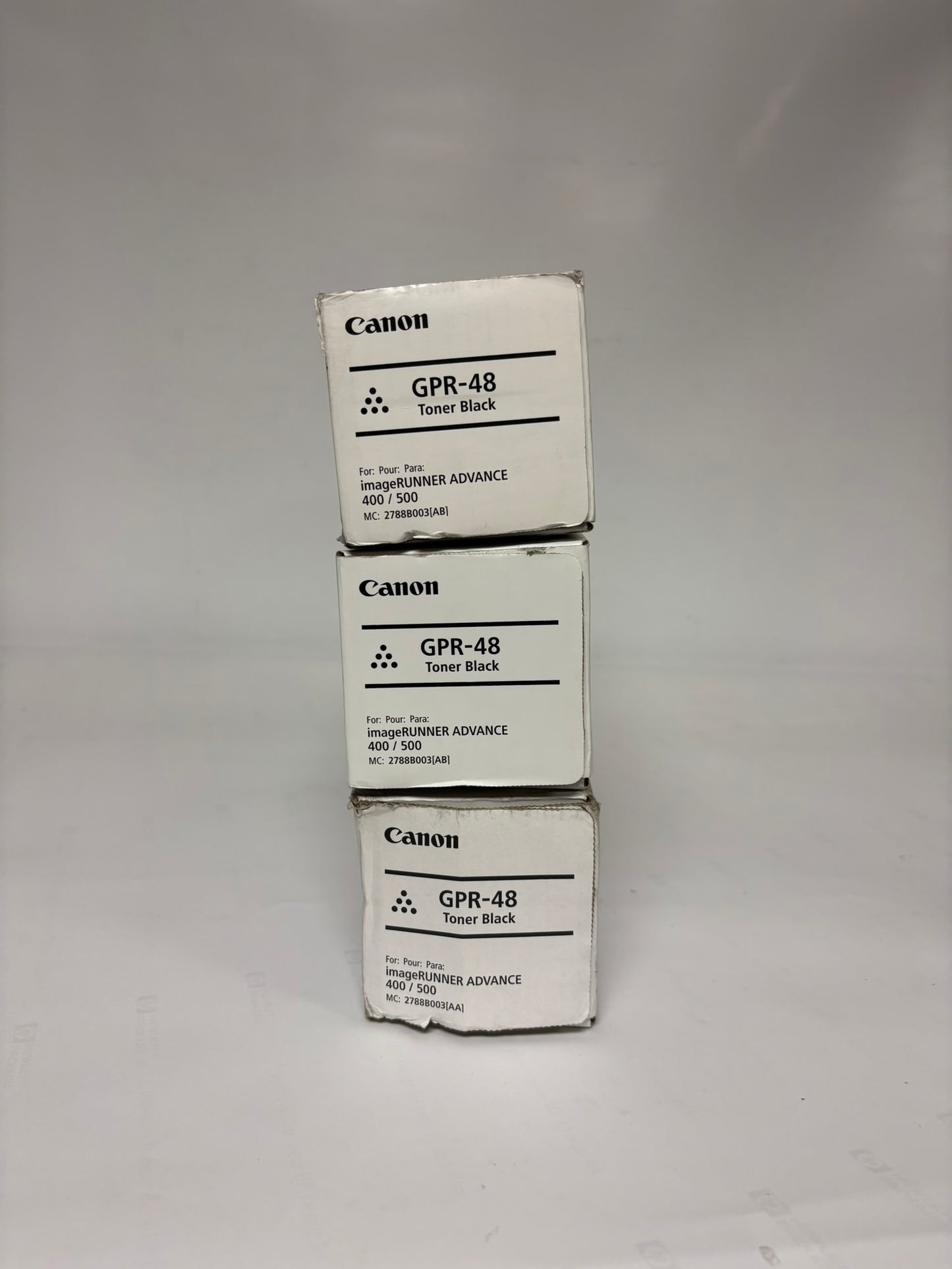 3 New Genuine Canon iRA 400iF, 500iF Black Toner Cartridges GPR-48 2788B003[AB]