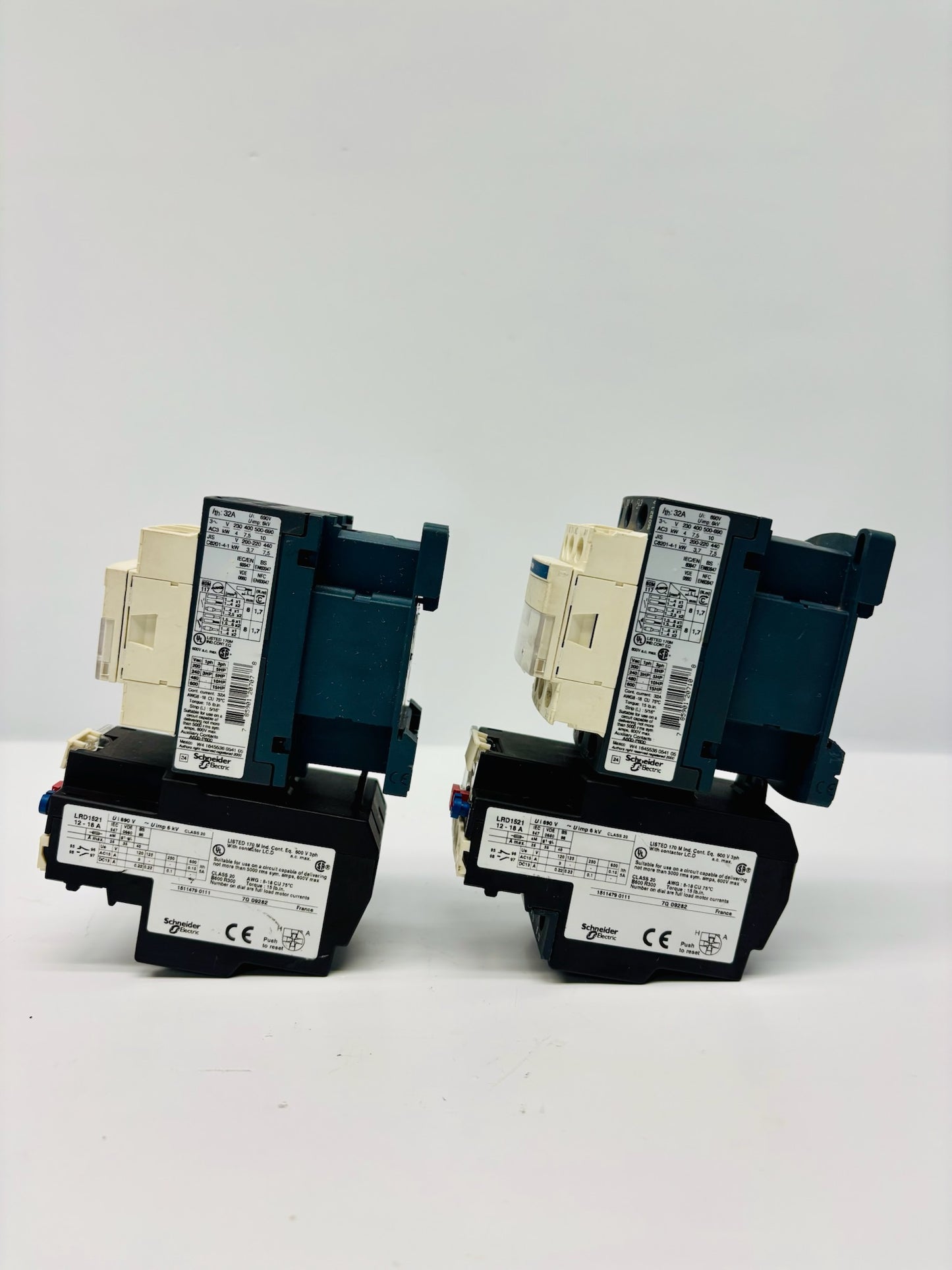 2 Pk Telemecanique LRD1521 Thermal Overload Relay 12–18 A