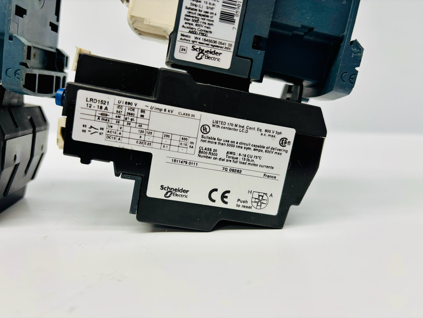 2 Pk Telemecanique LRD1521 Thermal Overload Relay 12–18 A
