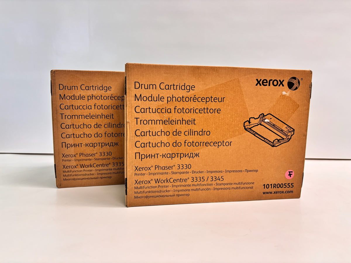 2 Genuine Xerox Phaser 3330,3345 Drum Cartridges 101R00555