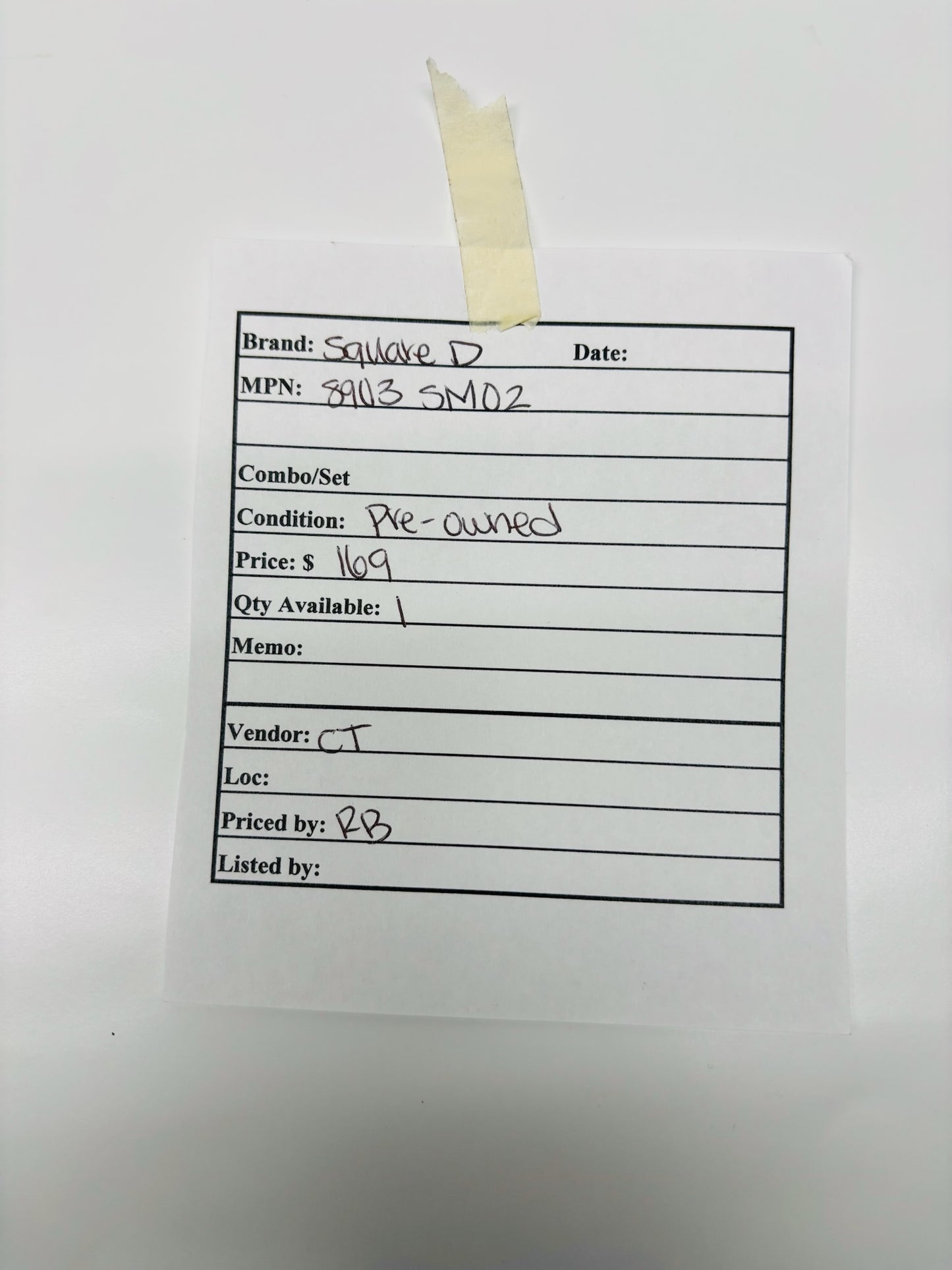 Square D 8903SM02 Motor Starter Relay / Contactor