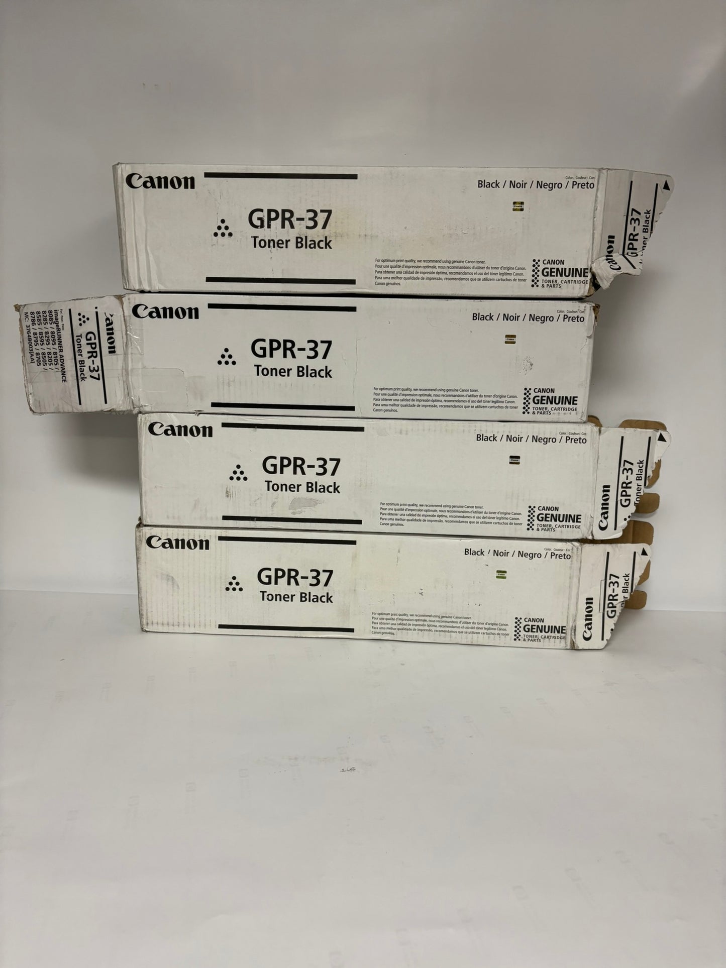 4 Open OEM Canon iRA 8085, 8095, 8505, 8285 Black Toners GPR-37, 3764B003AA