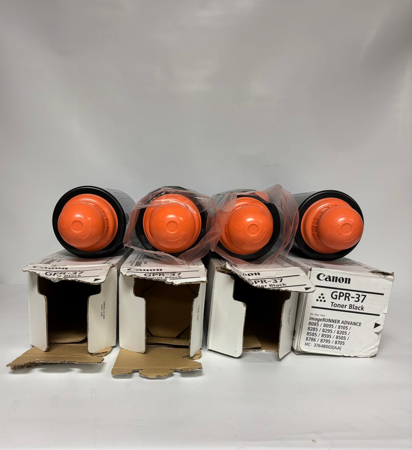 4 Open OEM Canon iRA 8085, 8095, 8505, 8285 Black Toners GPR-37, 3764B003AA