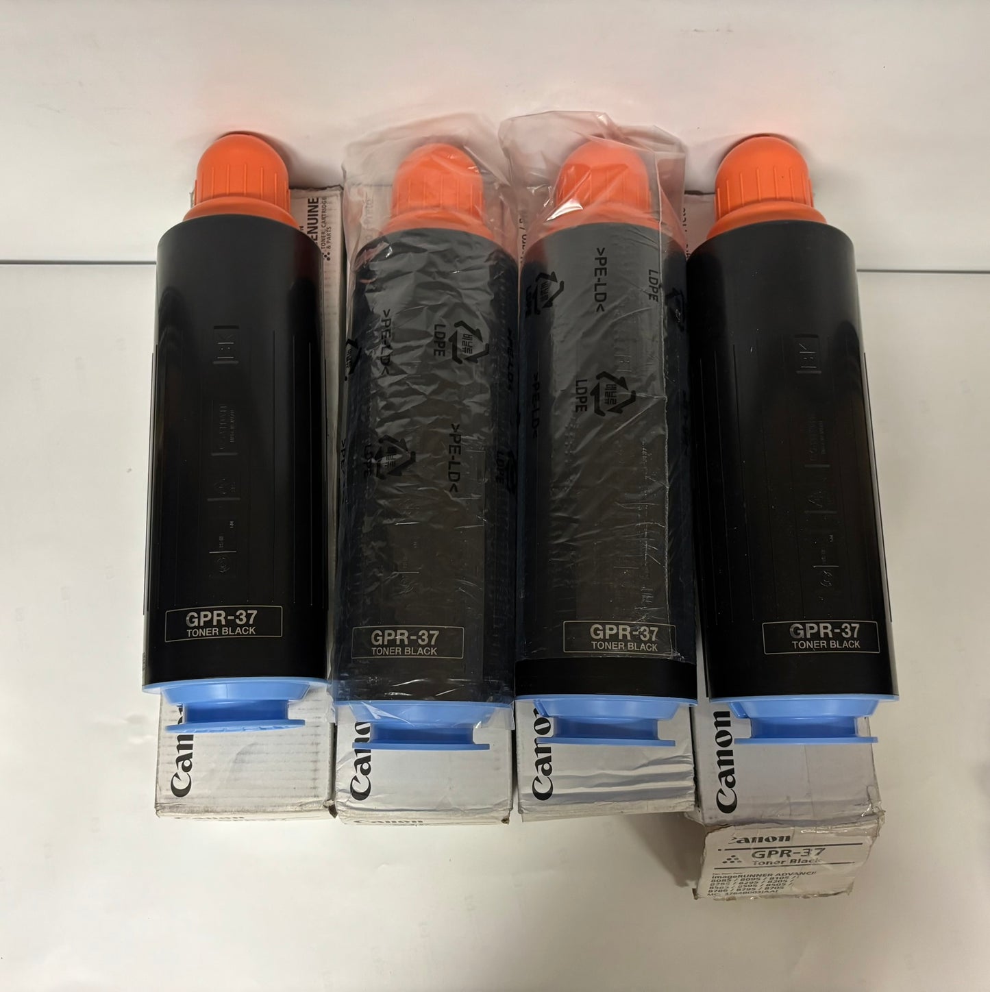 4 Open OEM Canon iRA 8085, 8095, 8505, 8285 Black Toners GPR-37, 3764B003AA