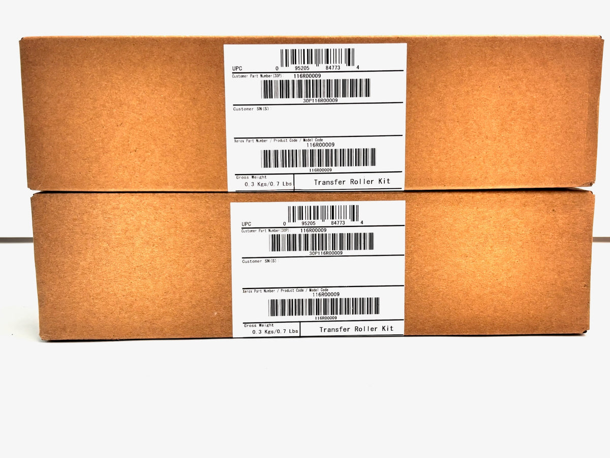 2 Genuine Xerox VersaLink B600DN,B600DXF Transfer Rollers 116R00009/676K57402