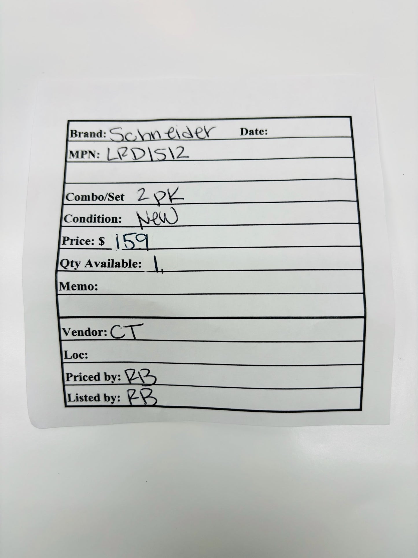2 Pk Schneider LRD1512 Thermal Overload Relay 5.5–8 A 3‑Pole