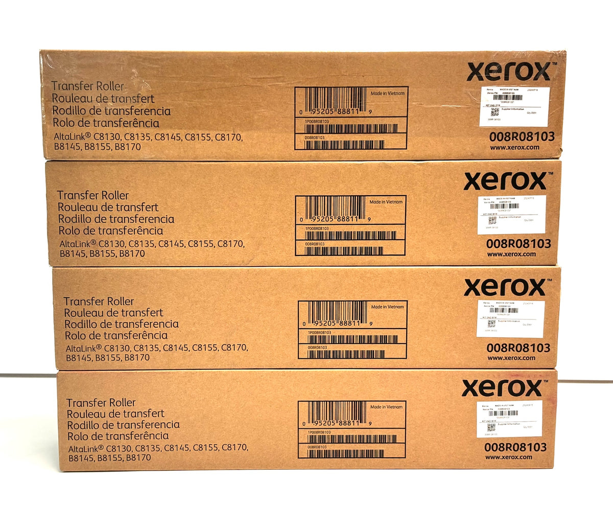 4 Genuine Xerox AltaLink C8130, C8170 2nd Bias Transfer Roller 008R08103.