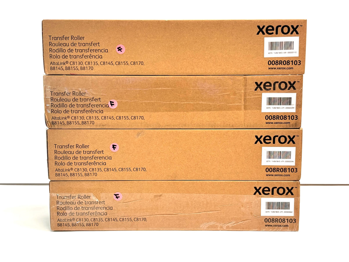 4 Genuine Xerox AltaLink C8130, C8170 2nd Bias Transfer Roller 008R08103.