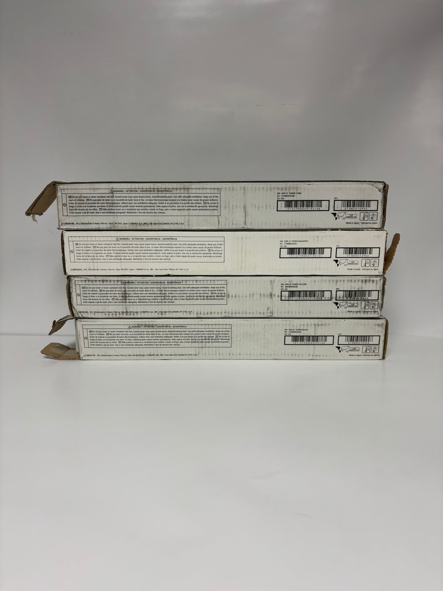 4 Open OEM Genuine Canon iR ADV C5030,C5035,C5235,C5240 GPR-31 CMYK Toners