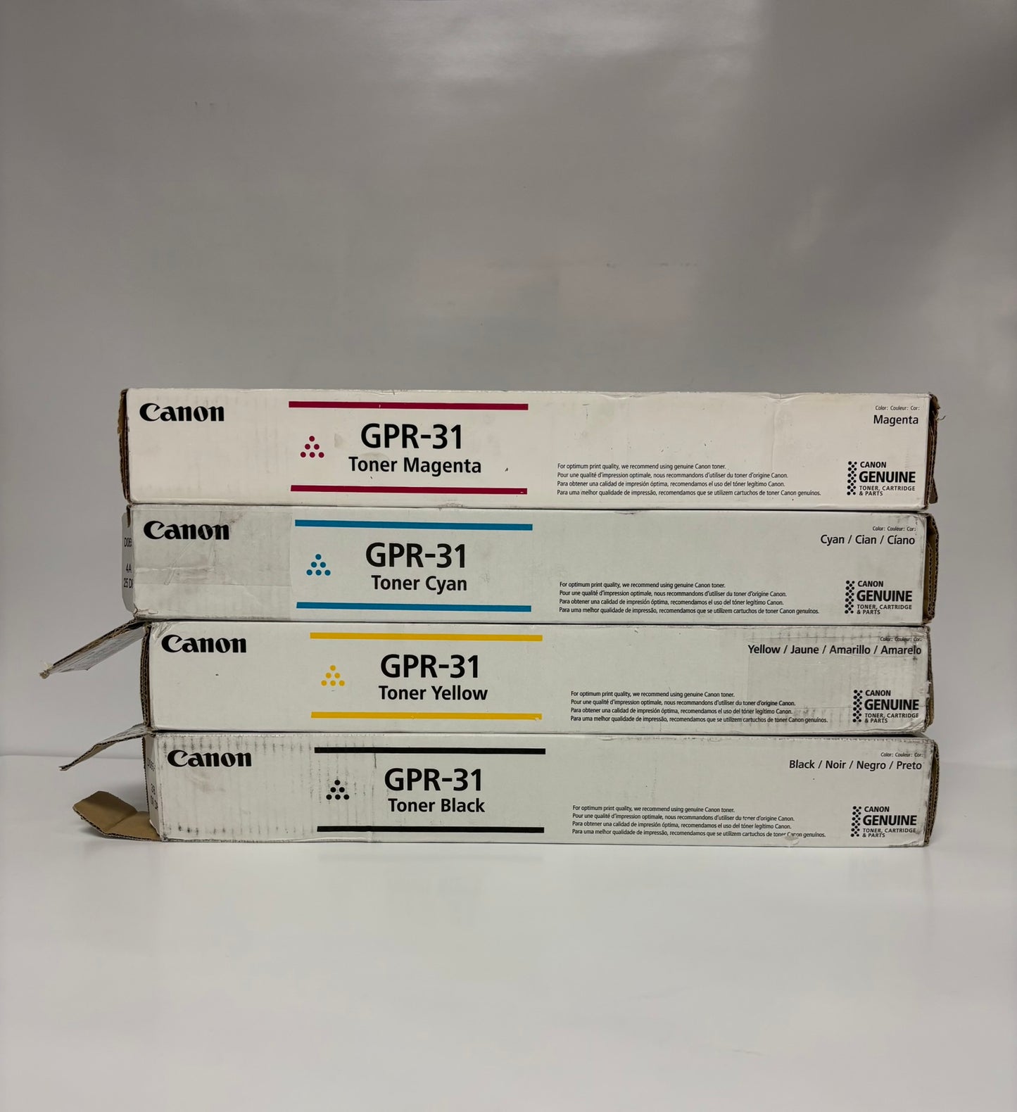 4 Open OEM Genuine Canon iR ADV C5030,C5035,C5235,C5240 GPR-31 CMYK Toners