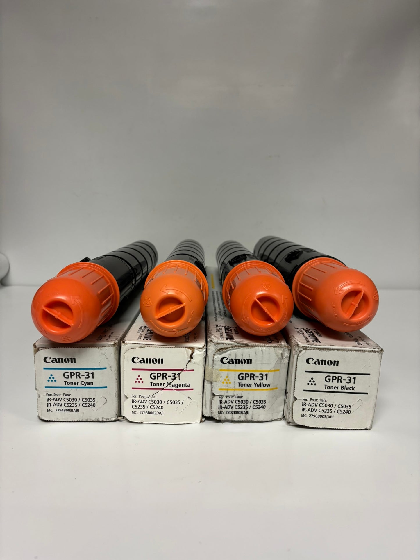 4 Open OEM Genuine Canon iR ADV C5030,C5035,C5235,C5240 GPR-31 CMYK Toners