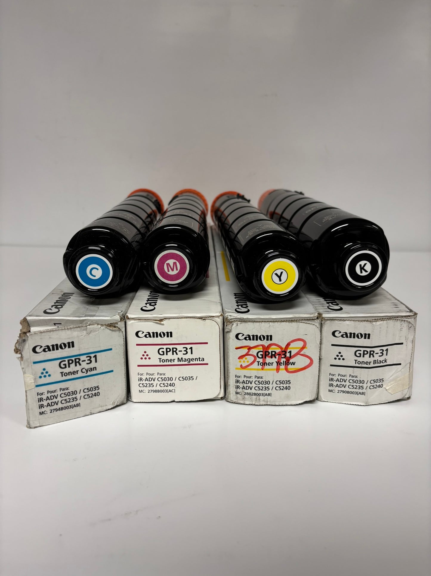 4 Open OEM Genuine Canon iR ADV C5030,C5035,C5235,C5240 GPR-31 CMYK Toners