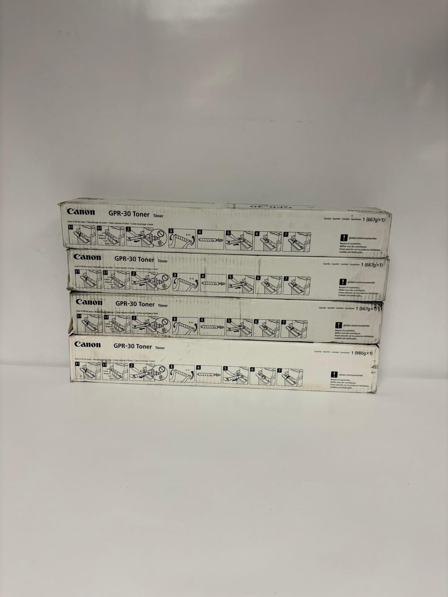 4 New Genuine Canon iR ADVANCE C5045,C5051,C5250,C5255 GPR-30 CMYK Toners