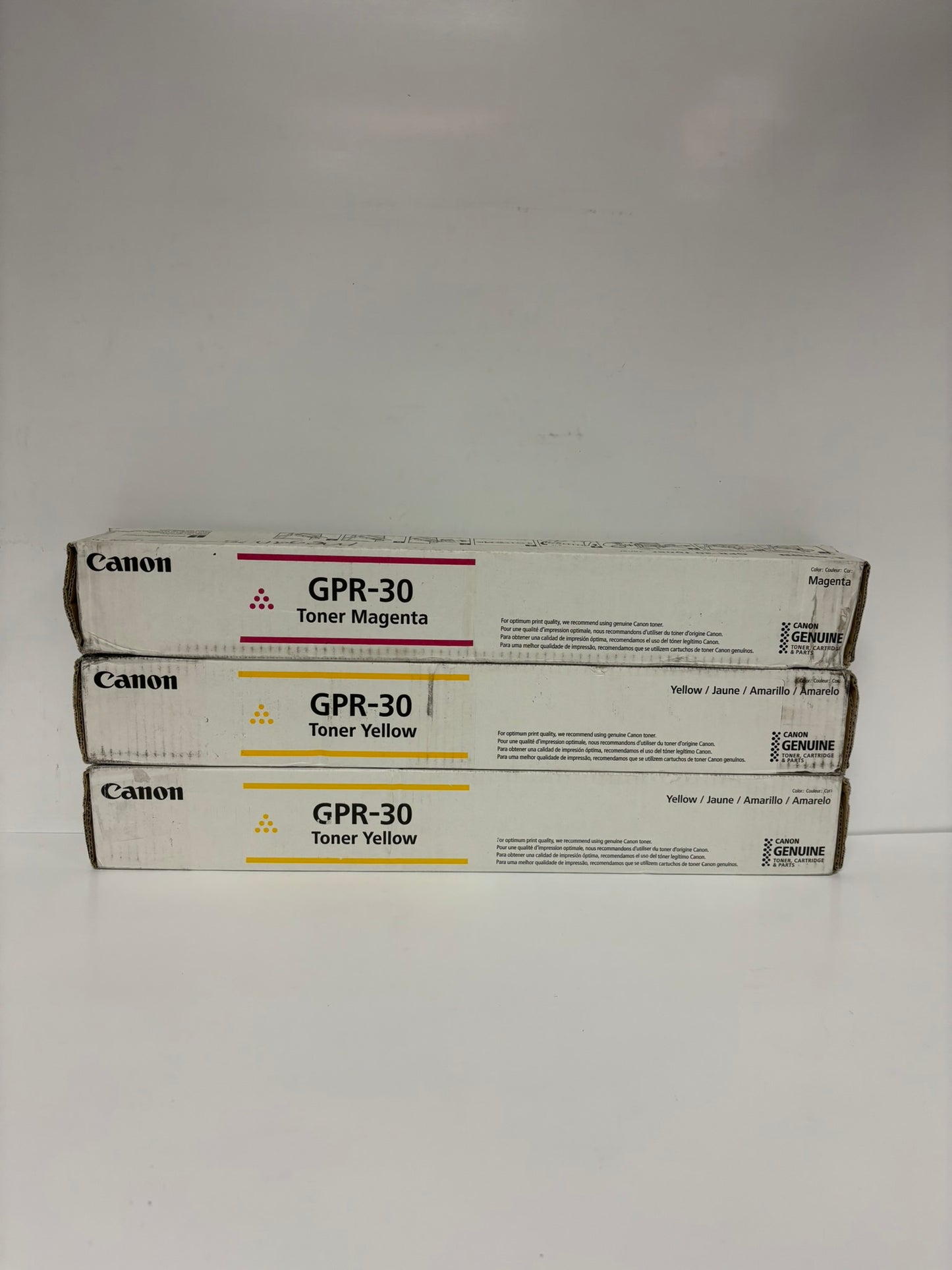 3 Genuine Canon iR ADVANCE C5045,C5051,C5250,C5255 GPR-30M & GPR-30Y Toners