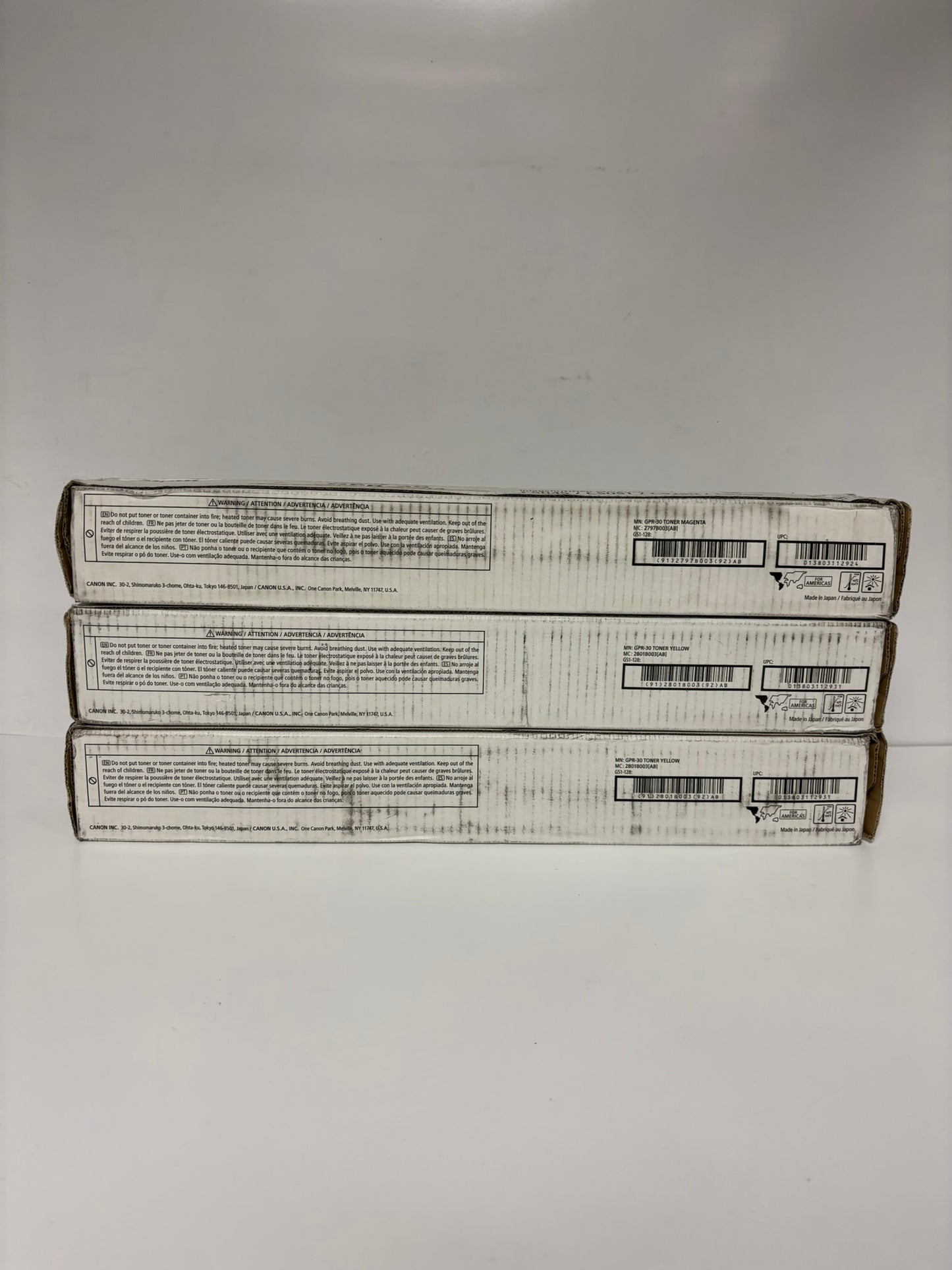 3 Genuine Canon iR ADVANCE C5045,C5051,C5250,C5255 GPR-30M & GPR-30Y Toners