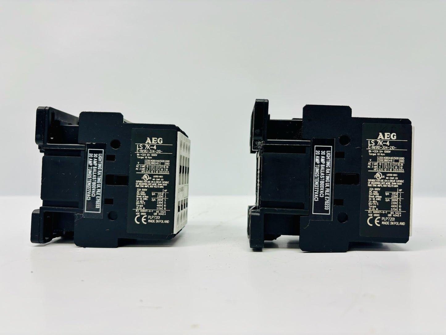 2 Pk AEG LS 7K-4 Four-Pole 30A Lighting Contactor