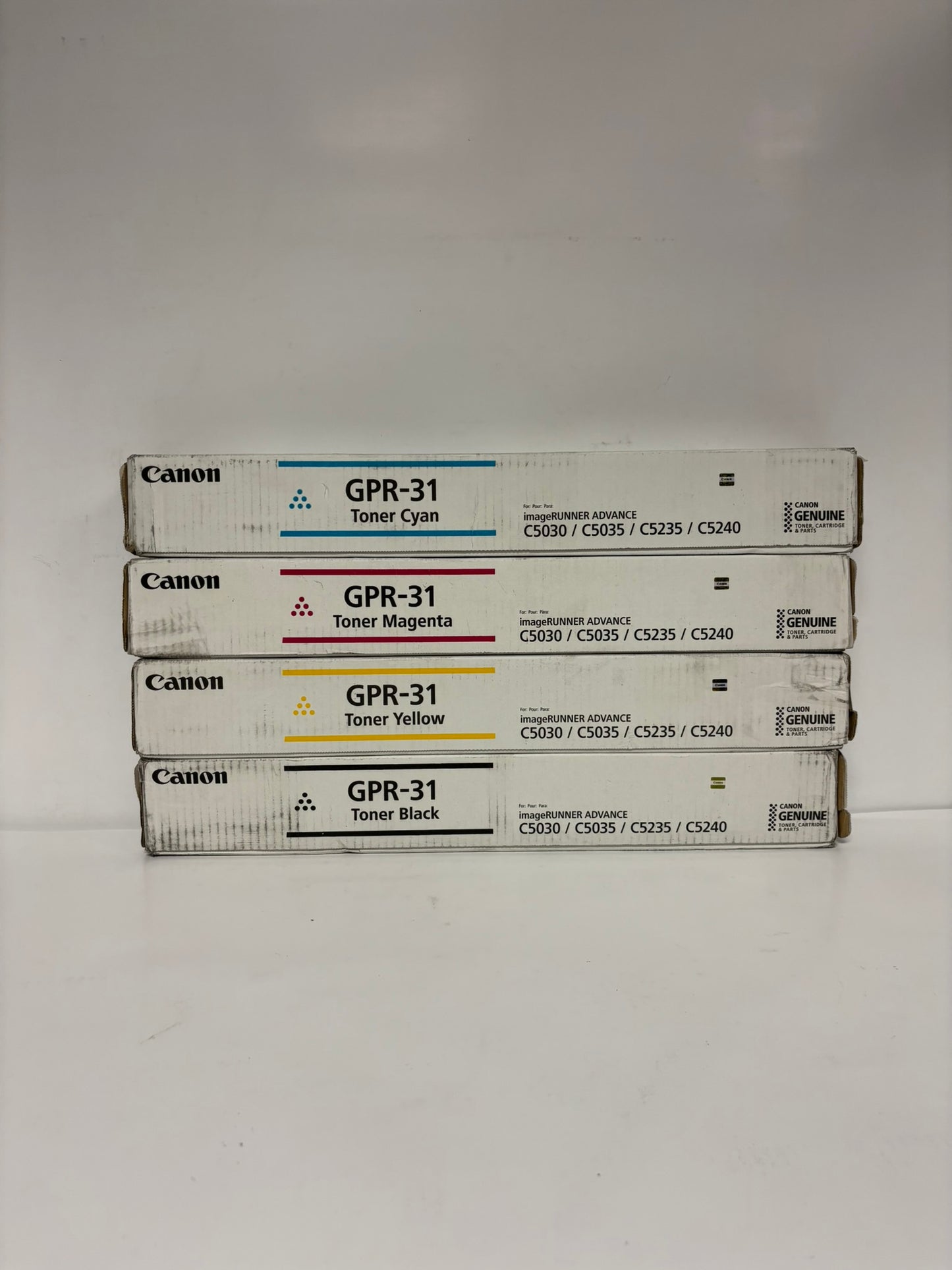 4 New Genuine Canon iR ADV C5030,C5035,C5235,C5240 GPR-31 CMYK Toners
