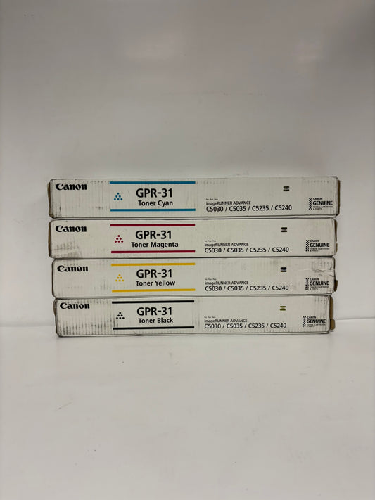 4 New Genuine Canon iR ADV C5030,C5035,C5235,C5240 GPR-31 CMYK Toners