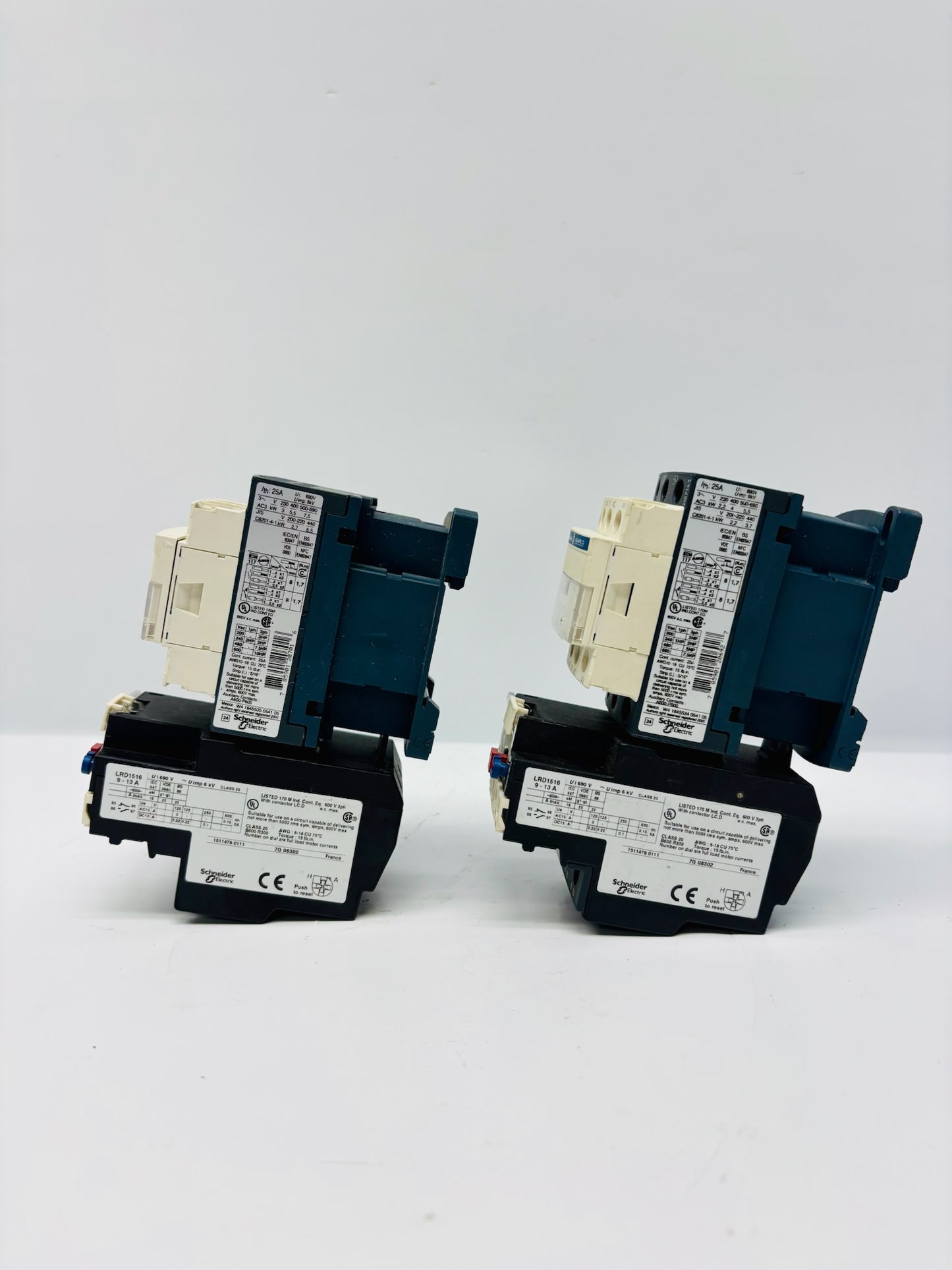 2 Pk Schneider LRD1516 9–13A Thermal Overload Relay