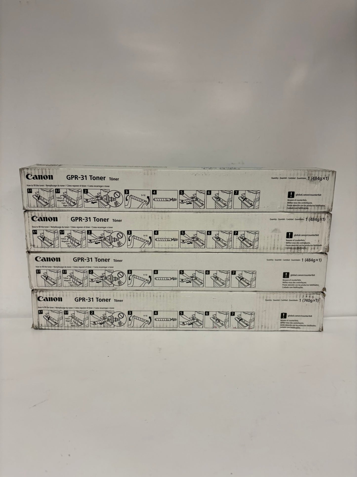4 New Genuine Canon iR ADV C5030,C5035,C5235,C5240 GPR-31 CMYK Toners
